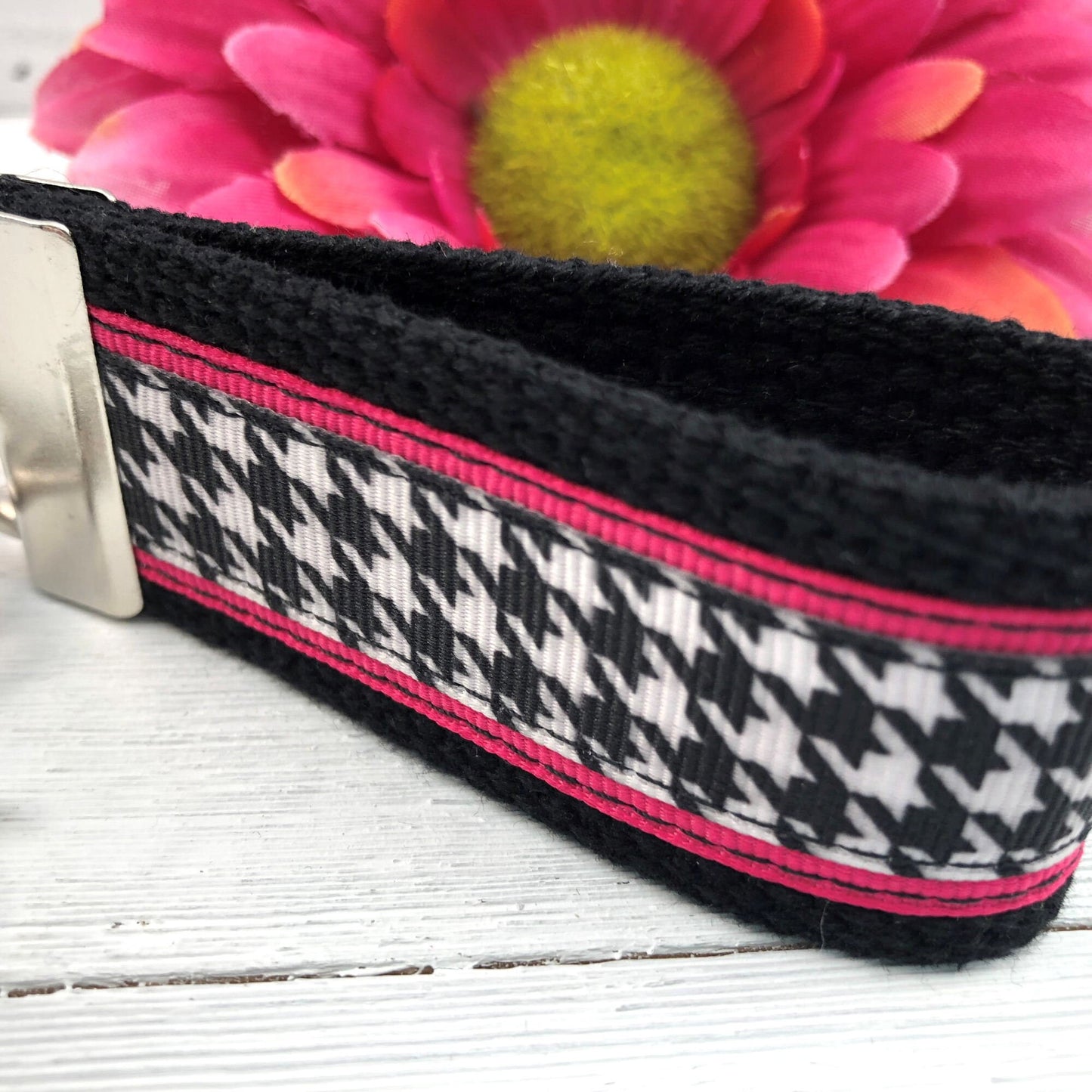 Mini Keychain FOB | Mini Key Fob | Keychain for Women | Purse Mini Keychain | Backpack Keychain | Gift for her | Houndstooth Keychain