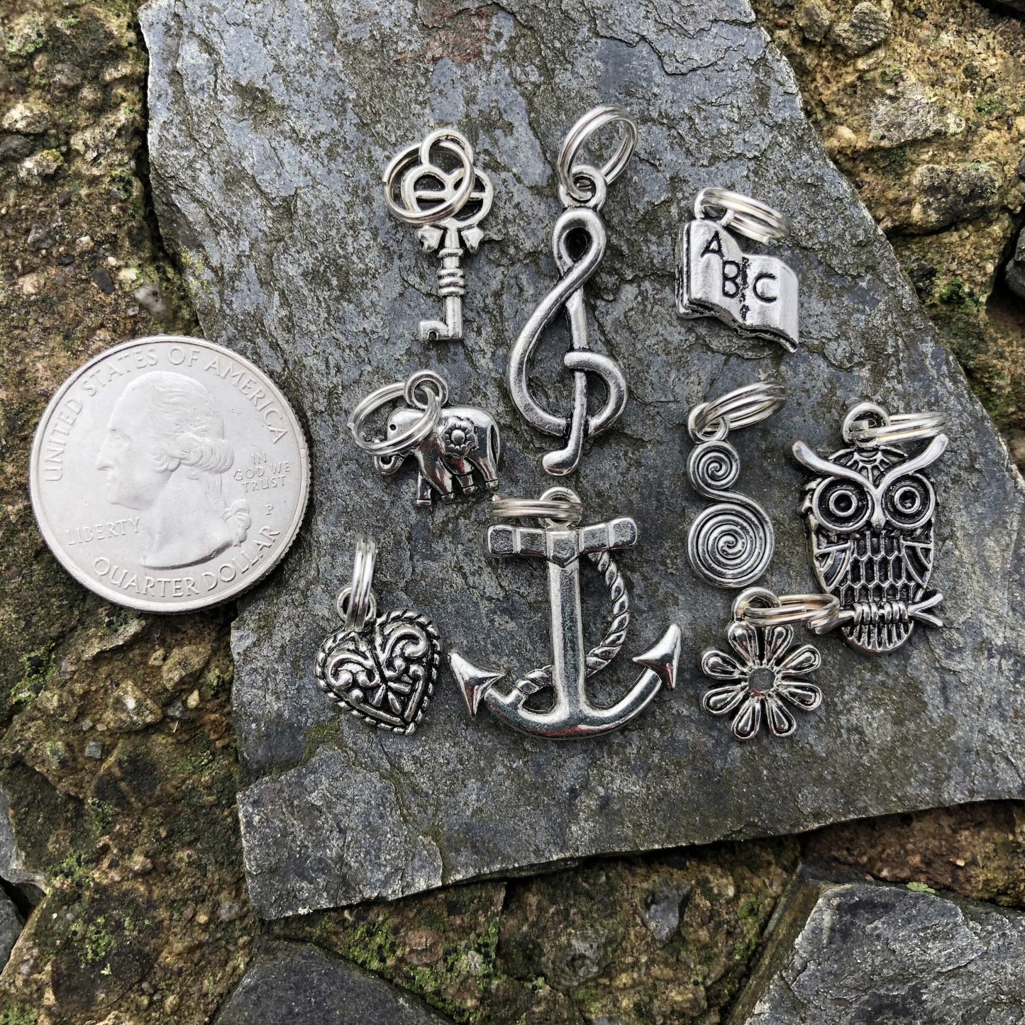 Cute Charms for Lanyard, Keychain and Badge Reel, Trending Now, Heart Charm, Flower Charm, Elephant Charm, Popular Right Now