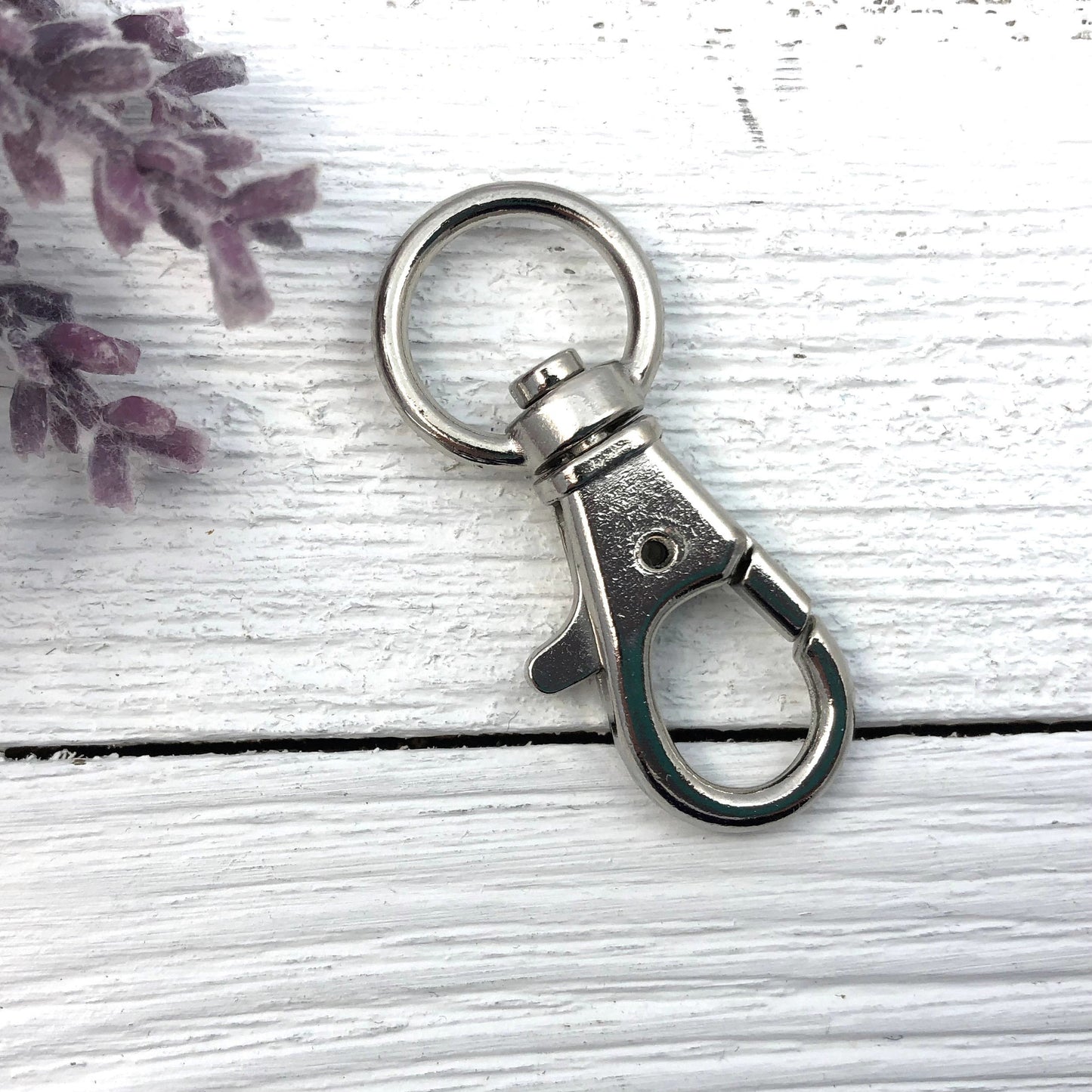 Wristlet Keychain Silver Plated Swivel Snap Hook, Swivel Eye Snap Hook, Keychain Snap Hook, Purse Snap Hook , Diaper Bag Snap Hook