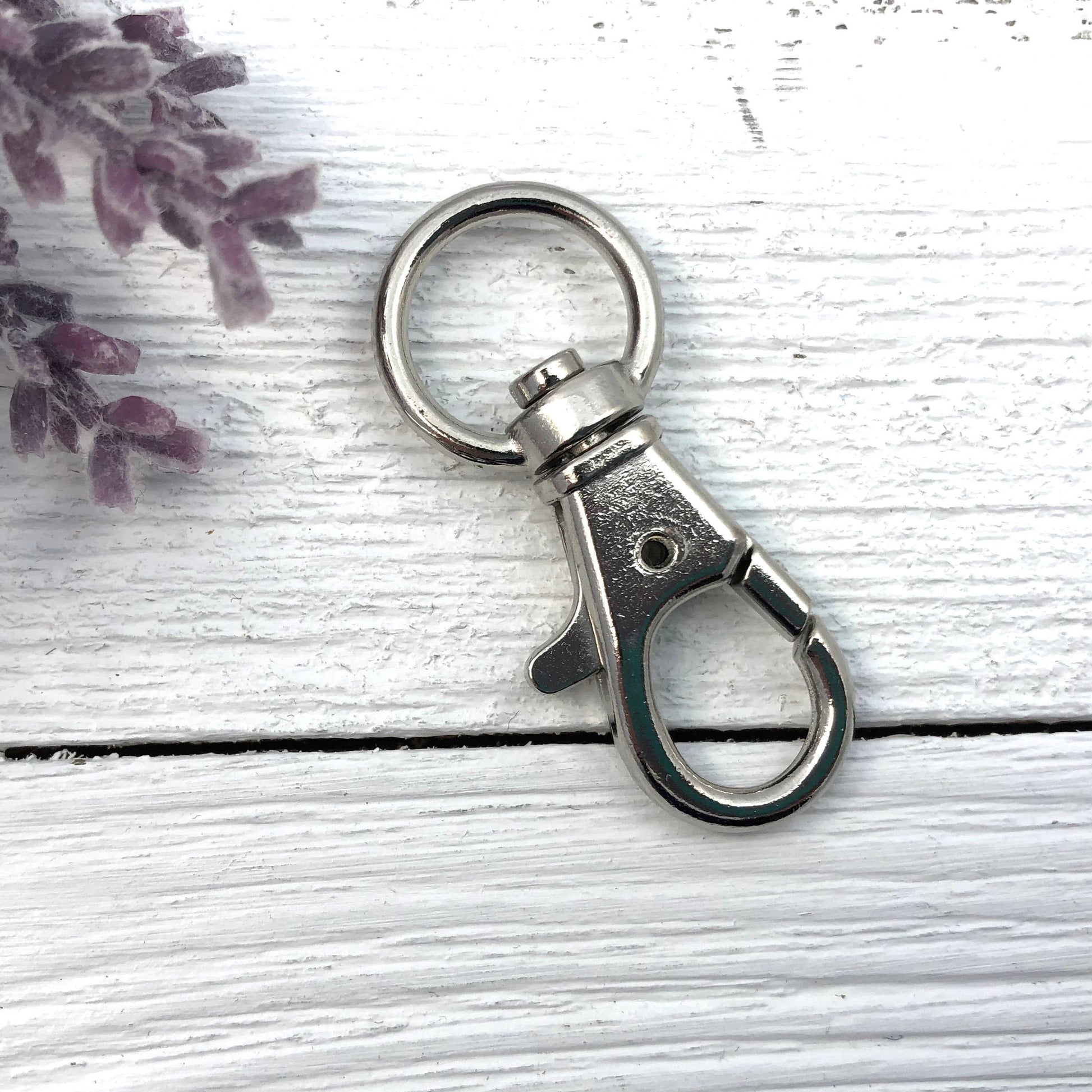 Wristlet Keychain Silver Plated Swivel Snap Hook, Swivel Eye Snap Hook, Keychain Snap Hook, Purse Snap Hook , Diaper Bag Snap Hook