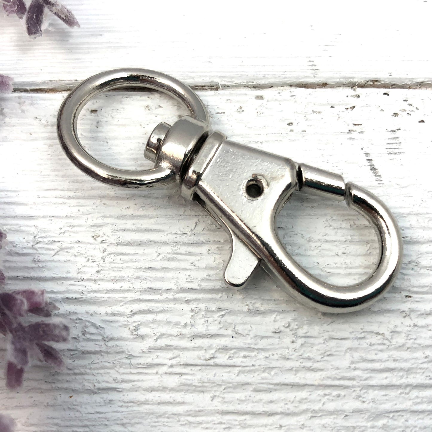 Wristlet Keychain Silver Plated Swivel Snap Hook, Swivel Eye Snap Hook, Keychain Snap Hook, Purse Snap Hook , Diaper Bag Snap Hook