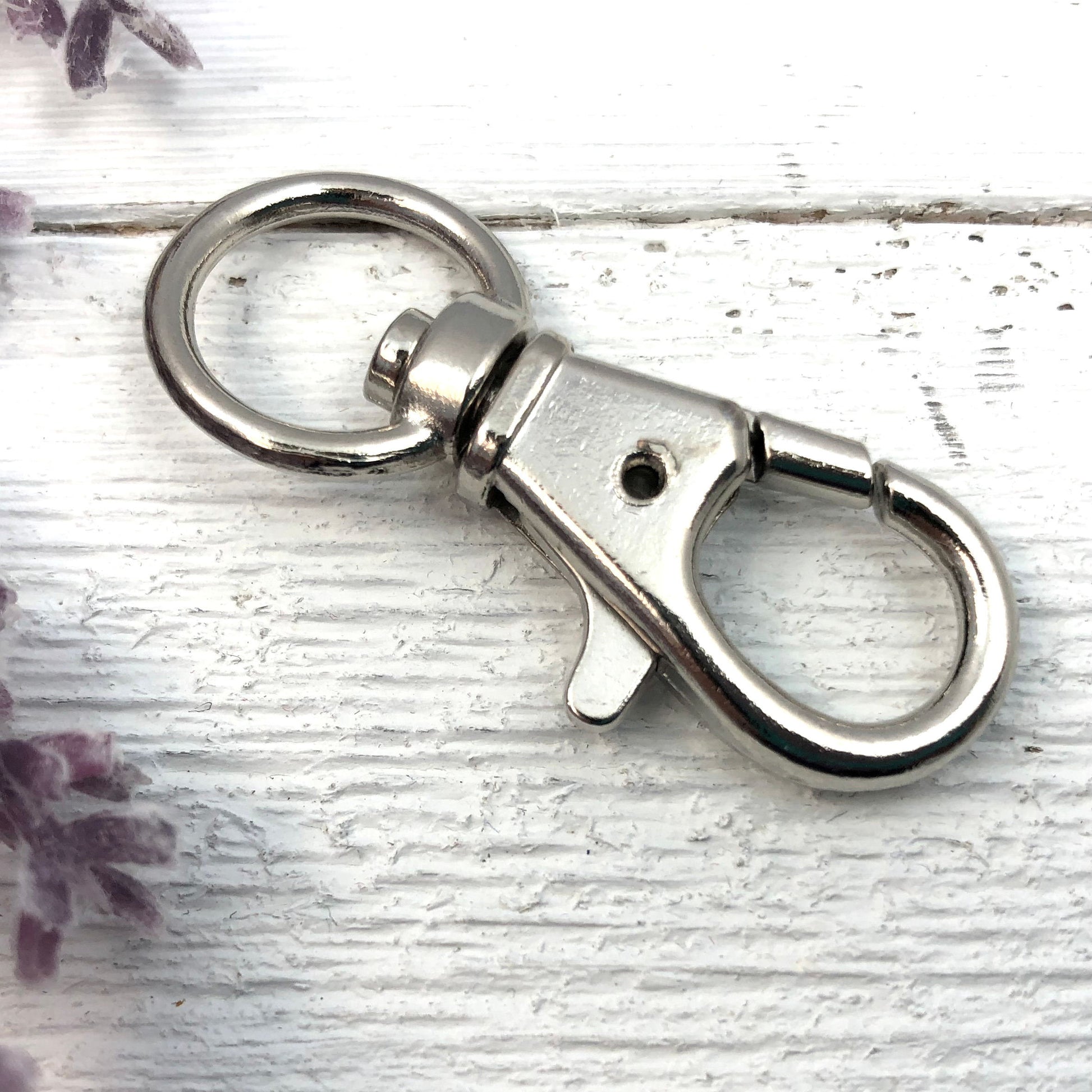 Wristlet Keychain Silver Plated Swivel Snap Hook, Swivel Eye Snap Hook, Keychain Snap Hook, Purse Snap Hook , Diaper Bag Snap Hook