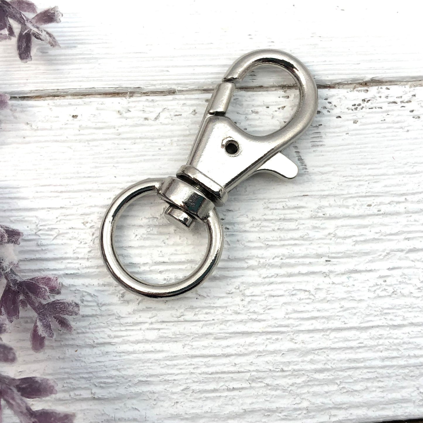 Wristlet Keychain Silver Plated Swivel Snap Hook, Swivel Eye Snap Hook, Keychain Snap Hook, Purse Snap Hook , Diaper Bag Snap Hook