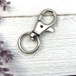 Wristlet Keychain Silver Plated Swivel Snap Hook, Swivel Eye Snap Hook, Keychain Snap Hook, Purse Snap Hook , Diaper Bag Snap Hook