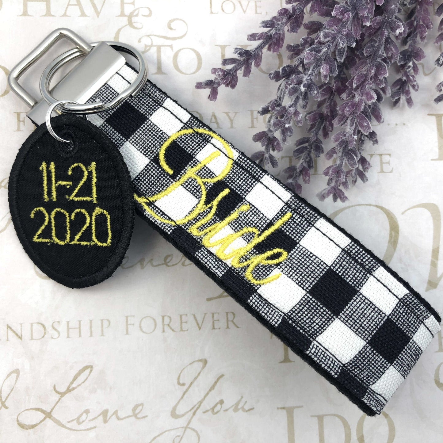 Bride keychain, Bride Key Fob, Bachelorette Party gifts, Bridal Party gifts, Gifts for Bridal Party, Gift for Bride, Bridal Shower Gift