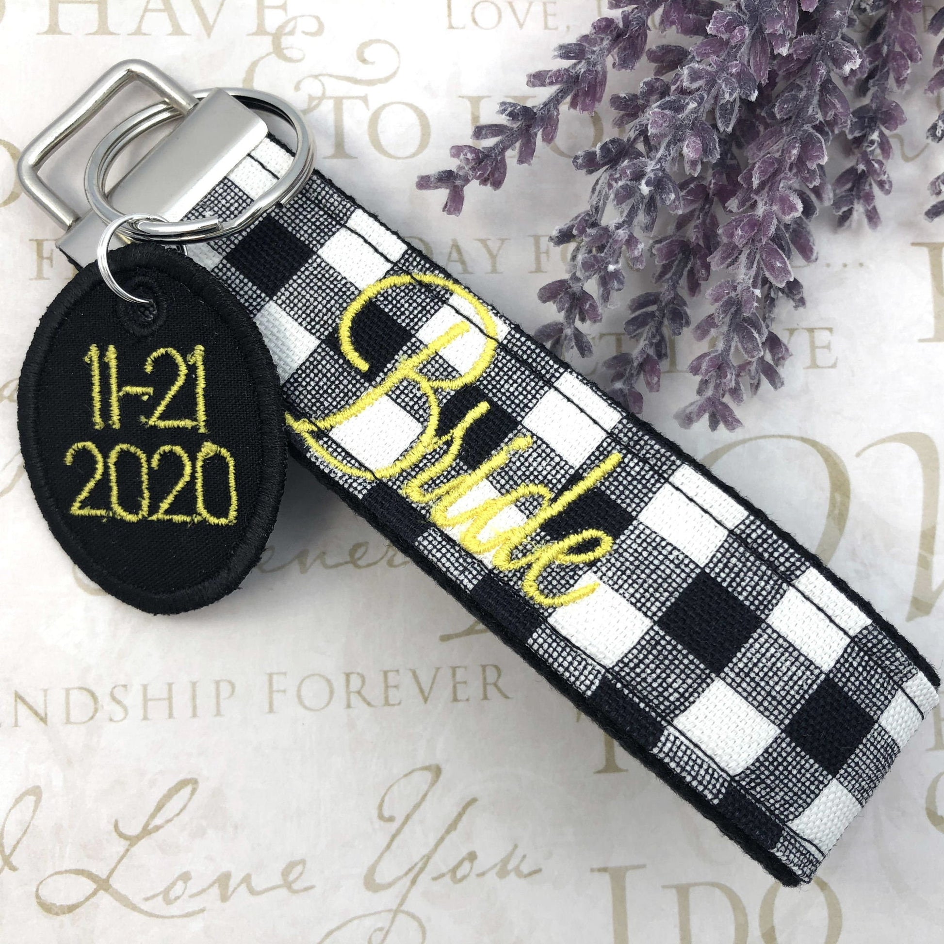 Bride keychain, Bride Key Fob, Bachelorette Party gifts, Bridal Party gifts, Gifts for Bridal Party, Gift for Bride, Bridal Shower Gift