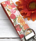 Floral Wristlet Keychain, Wrist Keychain for Her, Key fob Wristlet in Coral and Pink, Keychain Wristlet, Bracelet Keychain