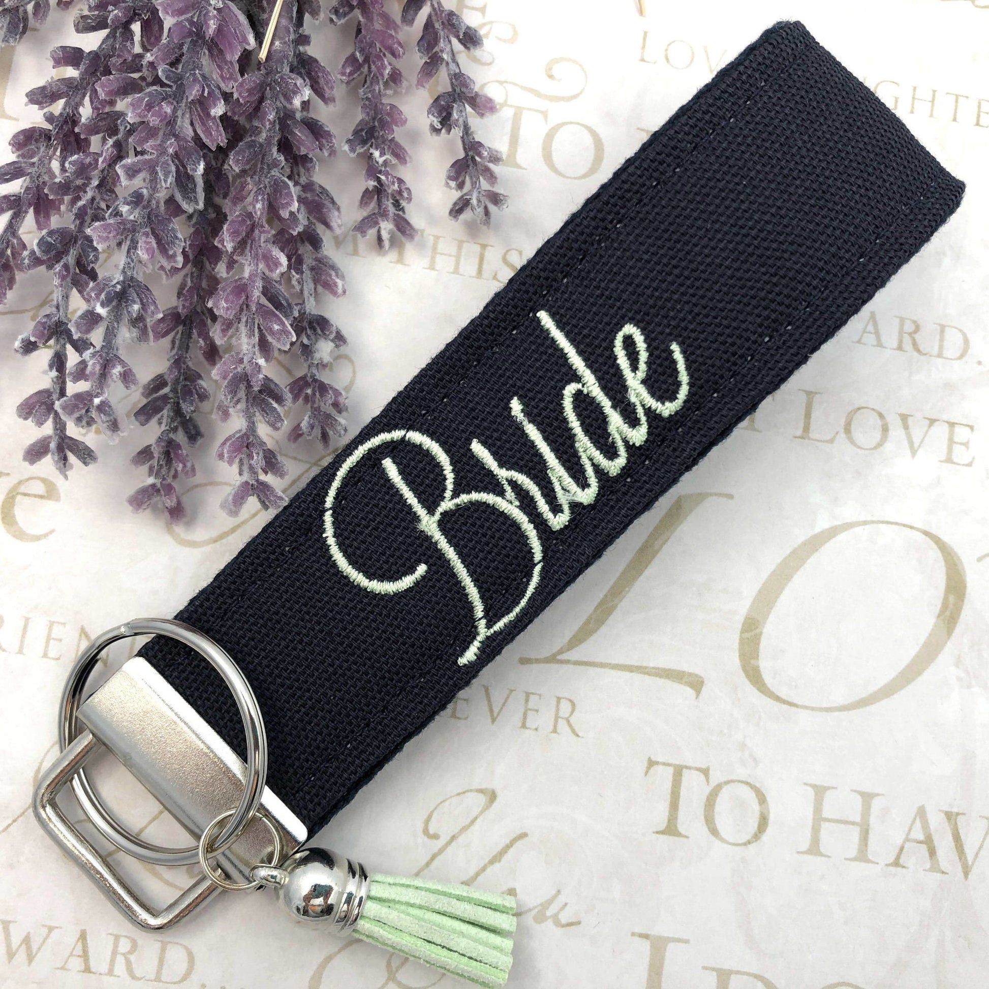 Bride keychain, Bride Key Fob, Bachelorette Party gifts, Bridal Party gifts, Gifts for Bridal Party, Gift for Bride, Bridal Shower Gift