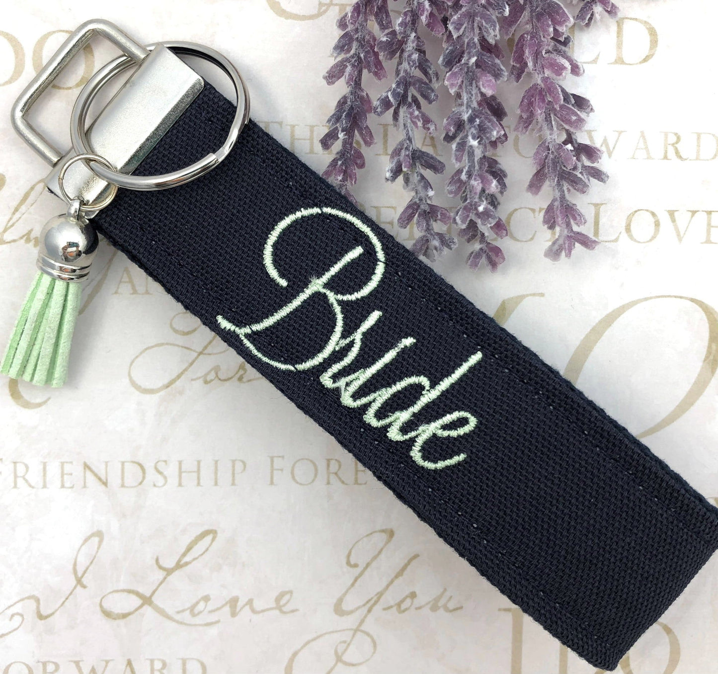 Bride keychain, Bride Key Fob, Bachelorette Party gifts, Bridal Party gifts, Gifts for Bridal Party, Gift for Bride, Bridal Shower Gift