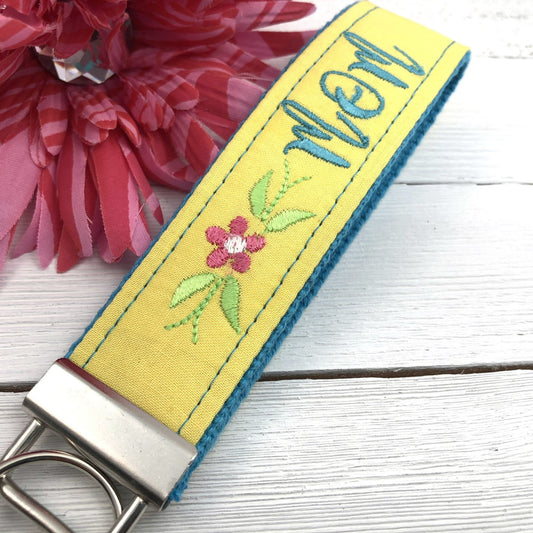 Embroidered Keychain | Mom Gift | Mom Birthday Gift | Mom Keychain | Mom Key chain | Embroidered key fob | Embroidered key chain