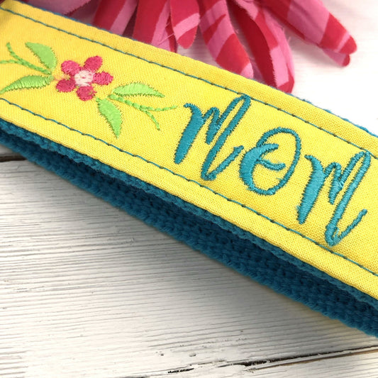 Embroidered Keychain | Mom Gift | Mom Birthday Gift | Mom Keychain | Mom Key chain | Embroidered key fob | Embroidered key chain