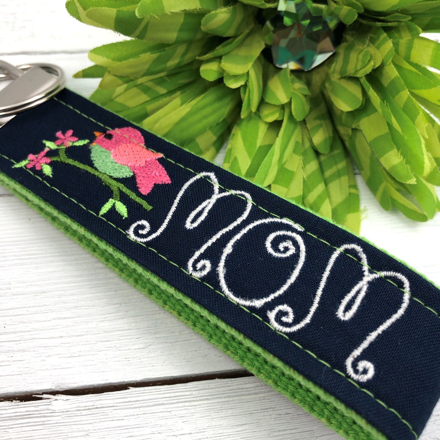 Embroidered Keychain | Mom Gift | Mom Birthday Gift | Mom Keychain | Mom Key chain | Embroidered key fob | Embroidered key chain