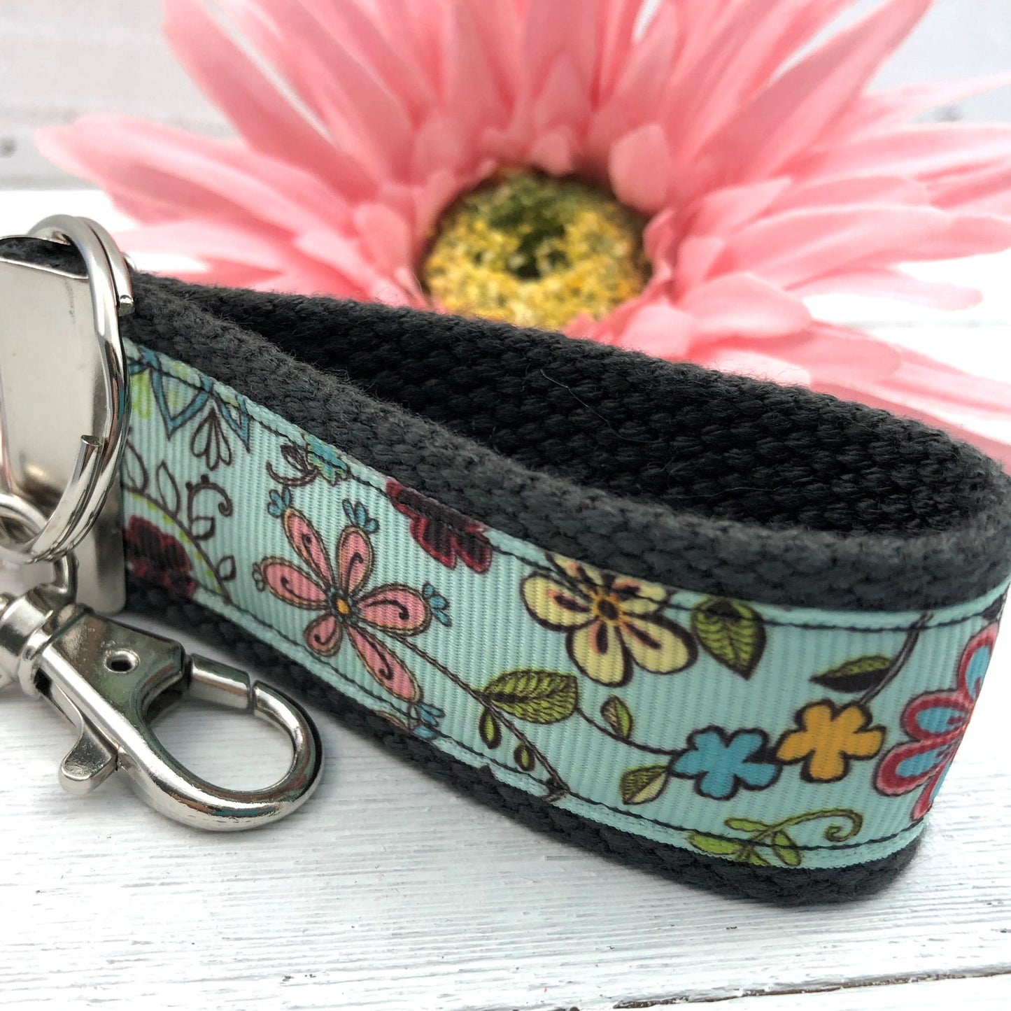 Mini Keychain FOB | Keychain for Women | Purse Mini Keychain | Aqua Keychain | Backpack Keychain | Gift for her