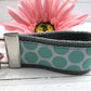 Mini Keychain FOB | Keychain for Women | Purse Mini Keychain | Aqua Keychain | Backpack Keychain | Gift for her | Polka Dot Key fob