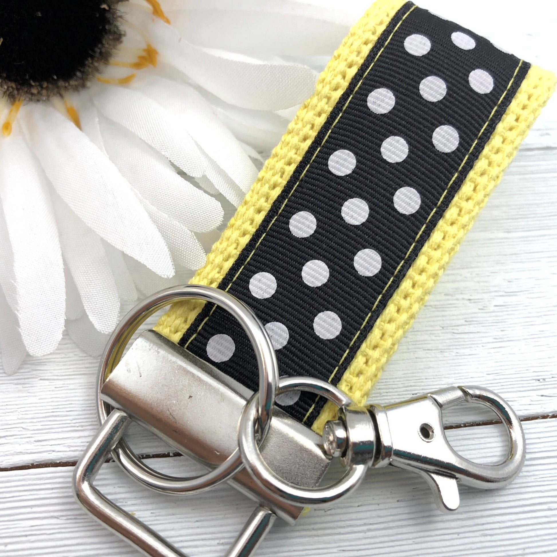 Mini Keychain FOB | Mini Key Fob | Keychain for Women | Purse Mini Keychain | Backpack Keychain | Gift for her | Polka Dot Key fob