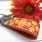 Mini Keychain FOB | Mini Key Fob | Keychain for Women | Purse Mini Keychain | Backpack Keychain | Gift for her | Floral Keychain | Orange