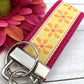 Mini Keychain FOB | Mini Key Fob | Keychain for Women | Purse Mini Keychain | Backpack Keychain | Gift for her | Floral Keychain | Yellow