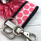 Mini Keychain FOB | Keychain for Women | Purse Mini Keychain | Pink Keychain | Backpack Keychain | Gift for her | Polka Dot Key fob