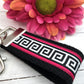 Mini Keychain FOB | Mini Key Fob | Keychain for Women | Purse Mini Keychain | Backpack Keychain | Gift for her | Greek Key Ribbon Key fob