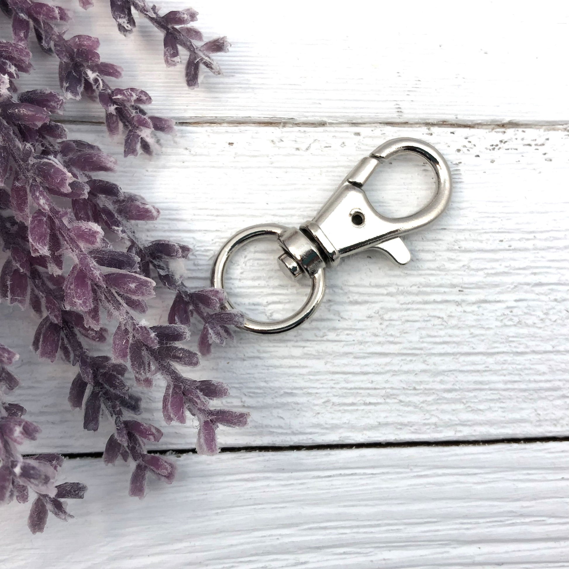 Wristlet Keychain Silver Plated Swivel Snap Hook, Swivel Eye Snap Hook, Keychain Snap Hook, Purse Snap Hook , Diaper Bag Snap Hook