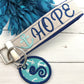 Hope Anchor Wristlet Keychain, Wrist Keychain for Her, Key fob Wristlet, Keychain Wristlet, Inspirational Keychain, Monogram Charm