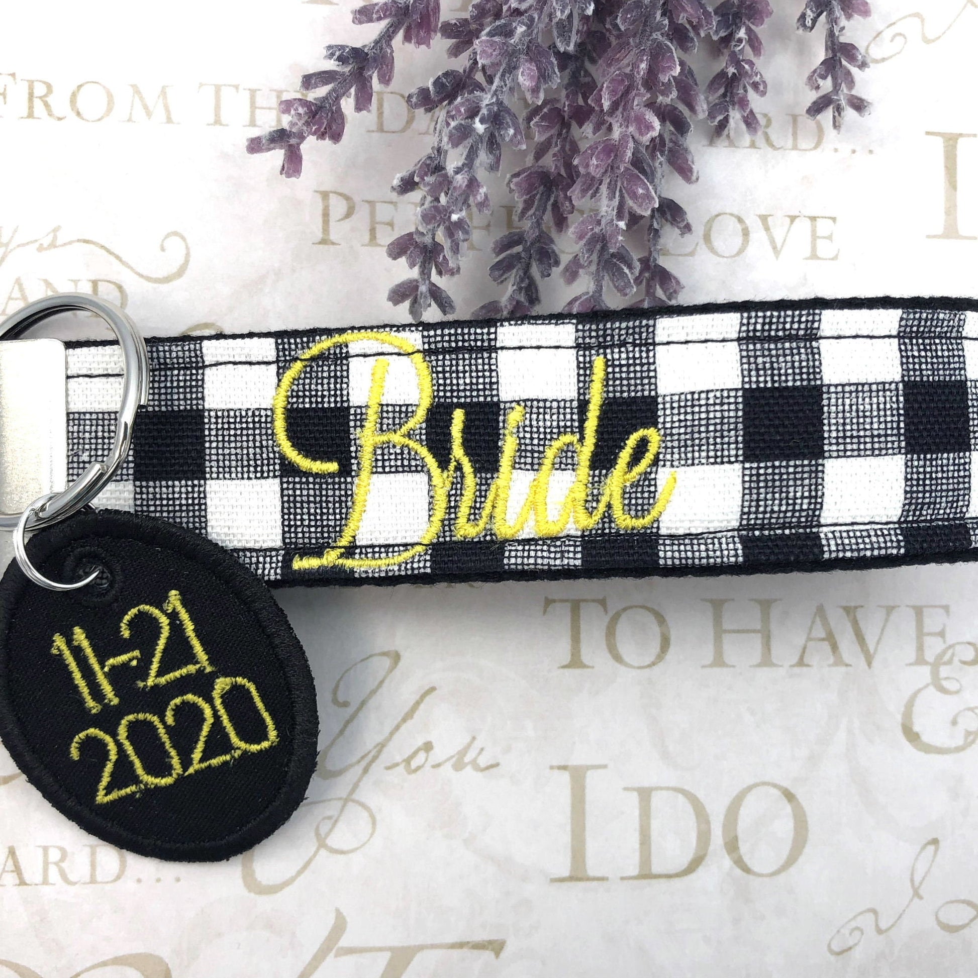 Bride keychain, Bride Key Fob, Bachelorette Party gifts, Bridal Party gifts, Gifts for Bridal Party, Gift for Bride, Bridal Shower Gift