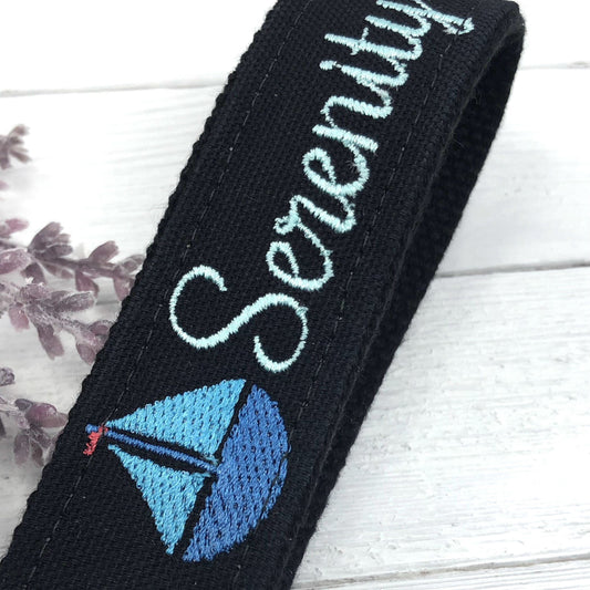 Mindfulness Gift, Embroidered Keychain, Popular Right Now, College Graduation Gift for Her, Anxiety Relief, Encouragement Gift, Serenity
