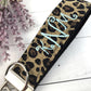 Initial Keychain In Leopard | Embroidered Keychain | Popular Right Now | College Student Gift | Bridesmaid Gift | Best Friend Gifts