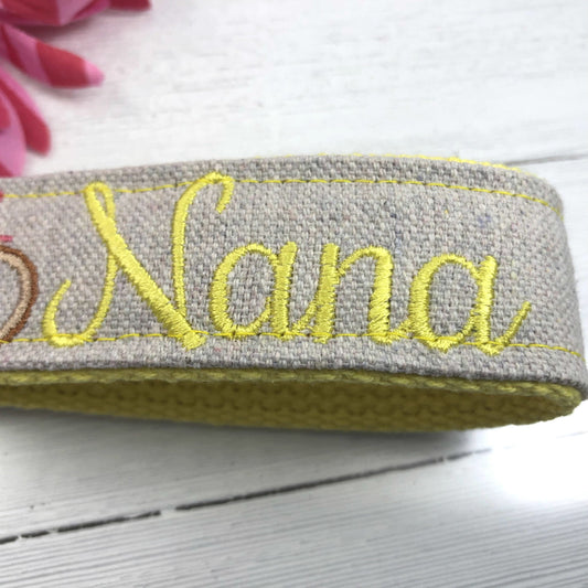 Nana Keychain | Nana Gift | Nana Birthday Gift | Embroidered Keychain | Nana Key chain | Embroidered key fob | Bicycle