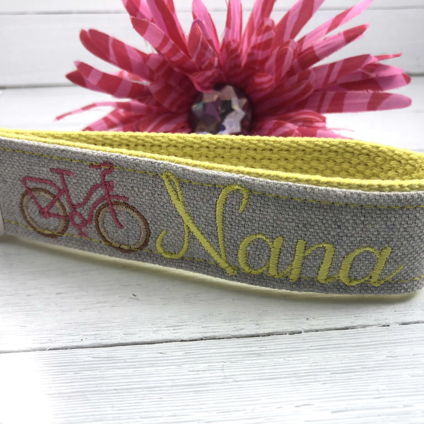 Nana Keychain | Nana Gift | Nana Birthday Gift | Embroidered Keychain | Nana Key chain | Embroidered key fob | Bicycle