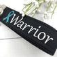 Cancer Warrior Embroidered Keychain Key Fob Tassel Charm