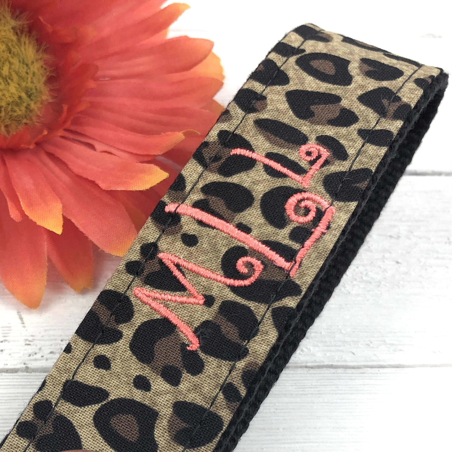 Initial Keychain In Leopard | Embroidered Keychain | Popular Right Now | College Student Gift | Bridesmaid Gift | Best Friend Gifts