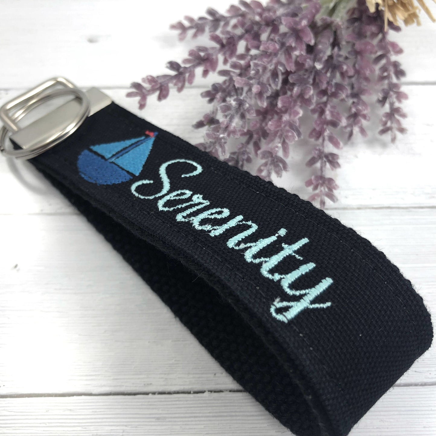 Mindfulness Gift, Embroidered Keychain, Popular Right Now, College Graduation Gift for Her, Anxiety Relief, Encouragement Gift, Serenity