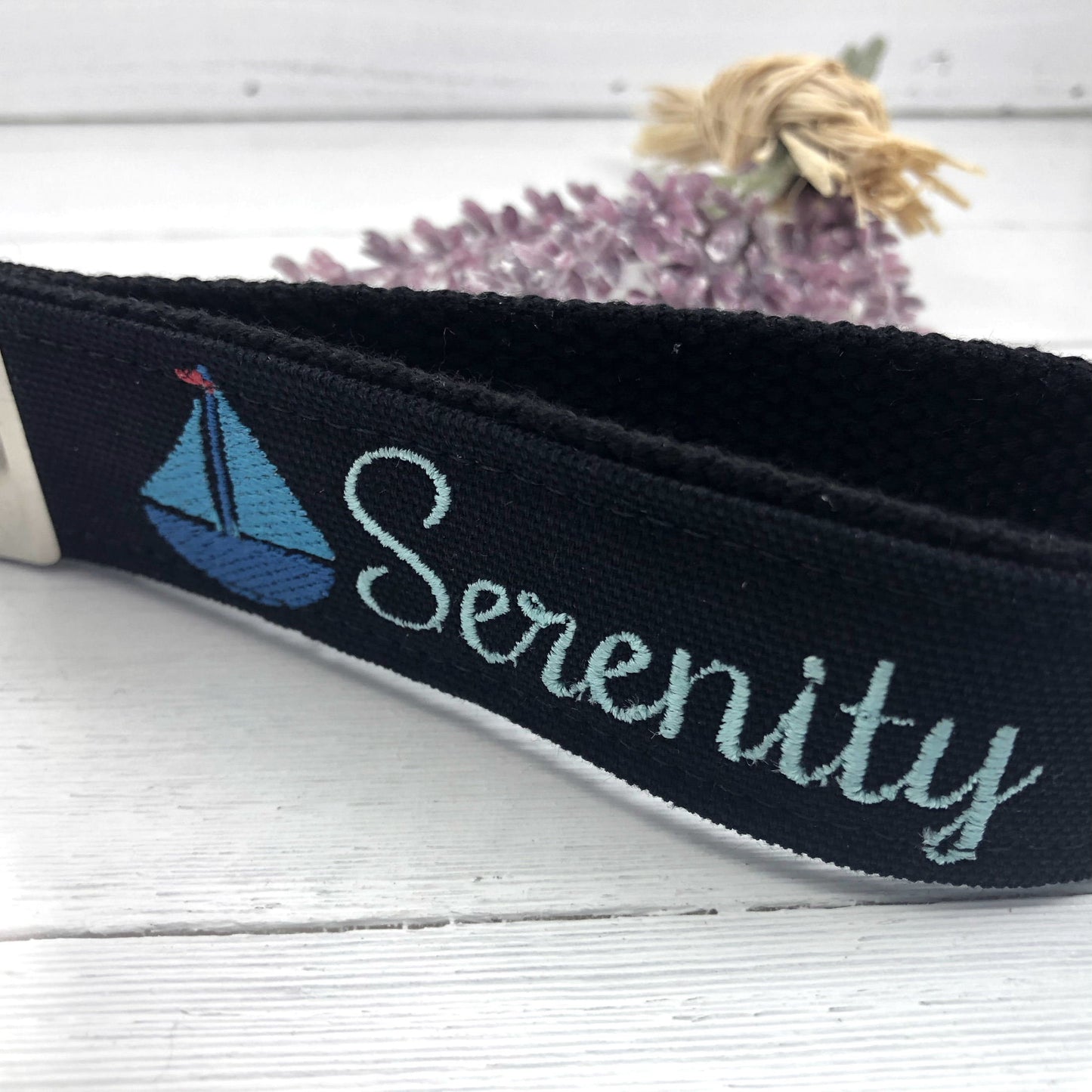 Mindfulness Gift, Embroidered Keychain, Popular Right Now, College Graduation Gift for Her, Anxiety Relief, Encouragement Gift, Serenity