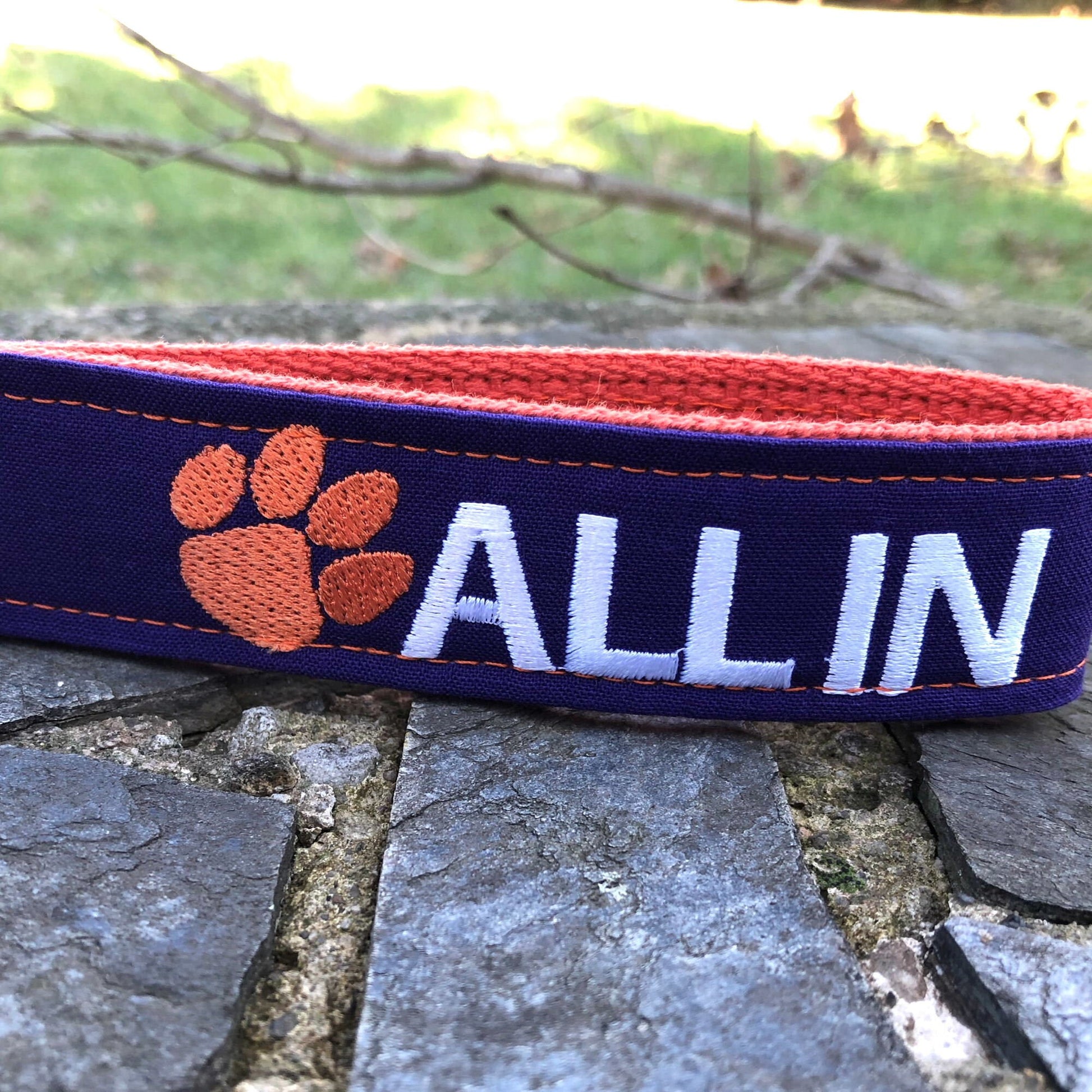 Clemson Wristlet Keychain, Approved Crafter License Holder, Wrist Keychain for Her, Key fob Wristlet, Keychain Wristlet, Clemson Tigers