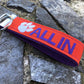 Clemson Wristlet Keychain, Approved Crafter License Holder, Wrist Keychain for Her, Key fob Wristlet, Keychain Wristlet, Clemson Tigers