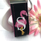 Pink Flamingo Keychain, Flamingo Gifts, Flamingo Gift, Mini Keychain FOB, Keychain for Women, Purse Mini Keychain, Monogrammed Keychain