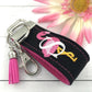 Pink Flamingo Keychain, Flamingo Gifts, Flamingo Gift, Mini Keychain FOB, Keychain for Women, Purse Mini Keychain, Monogrammed Keychain