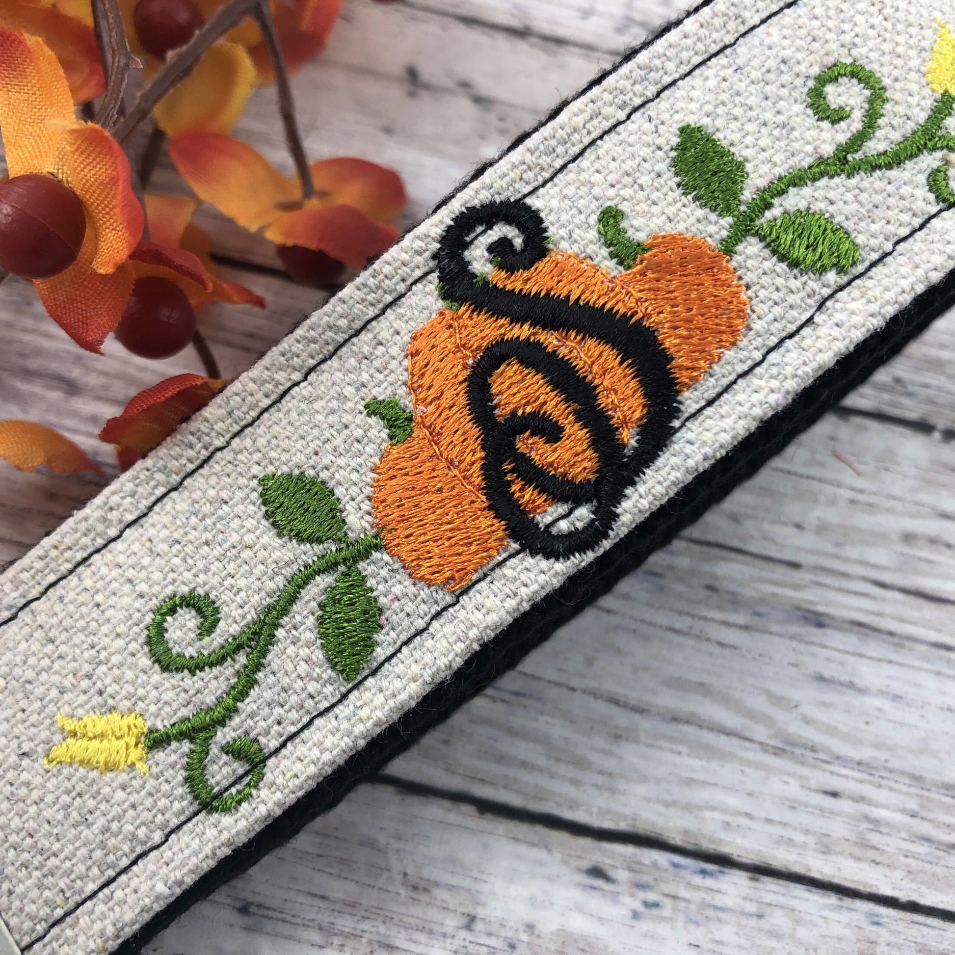 Handmade Autumn Personalized Keychain, Pumpkin, Fall, Personalized Gift, Monogram, Popular Right Now, Canvas