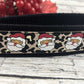 Handmade Christmas Keychain Wristlet, Santa, Leopard, Popular Right Now, Ribbon Keychain, Teacher Gifts
