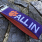 Clemson Wristlet Keychain, Approved Crafter License Holder, Wrist Keychain for Her, Key fob Wristlet, Keychain Wristlet, Clemson Tigers