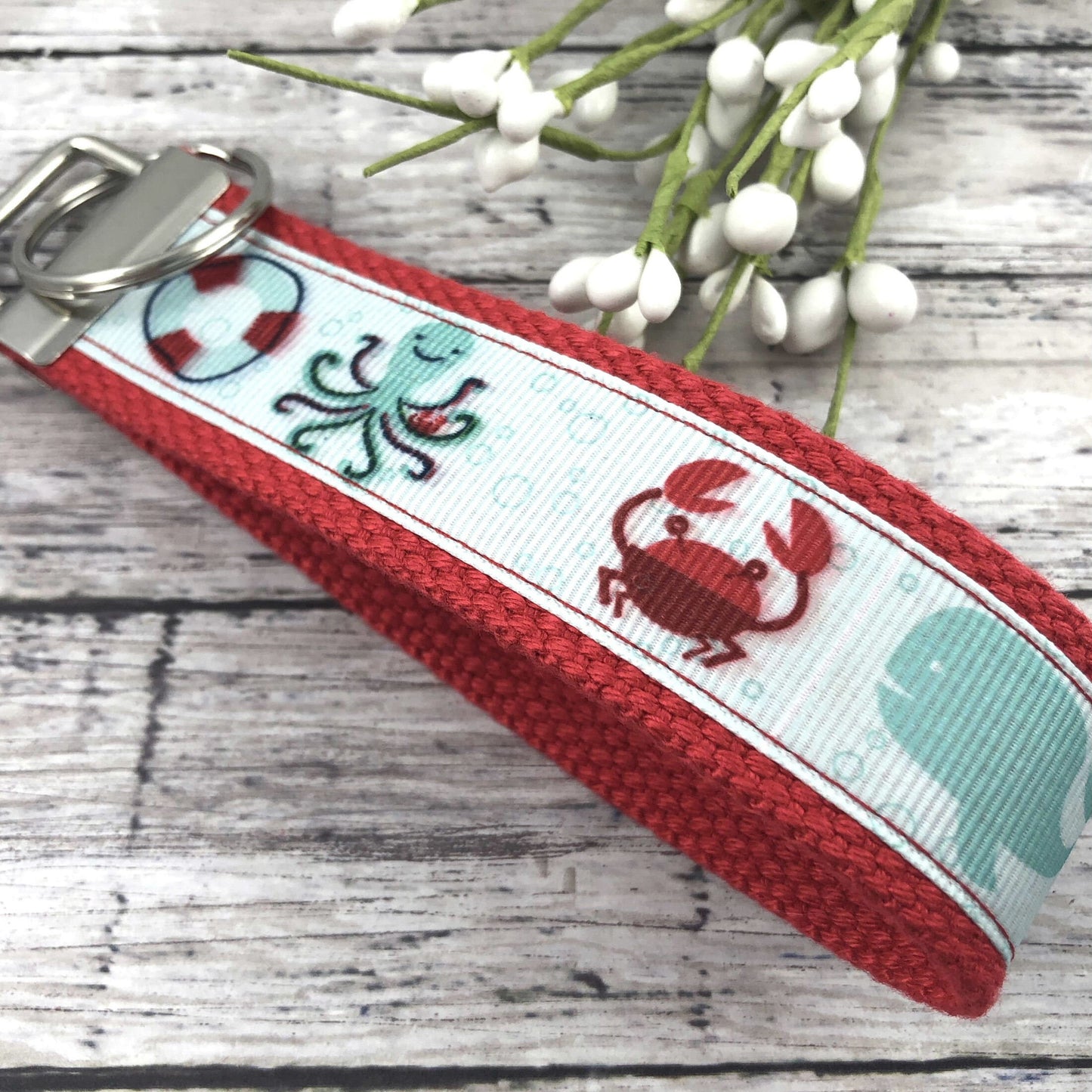 Handmade Beach Ribbon Keychain, Keychain Wristlet, Retirement Gifts, Popular Right Now, Beach Gifts, Octopus, Whale