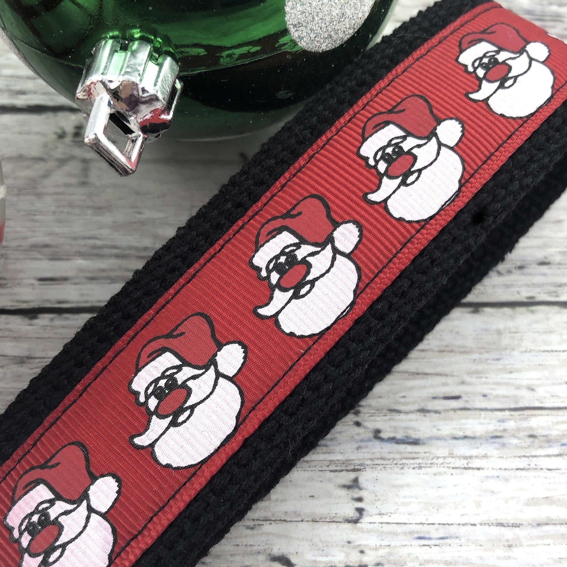 Handmade Christmas Keychain Wristlet, Santa, Popular Right Now, Ribbon Keychain, Teacher Gifts, Best Friend Gifts