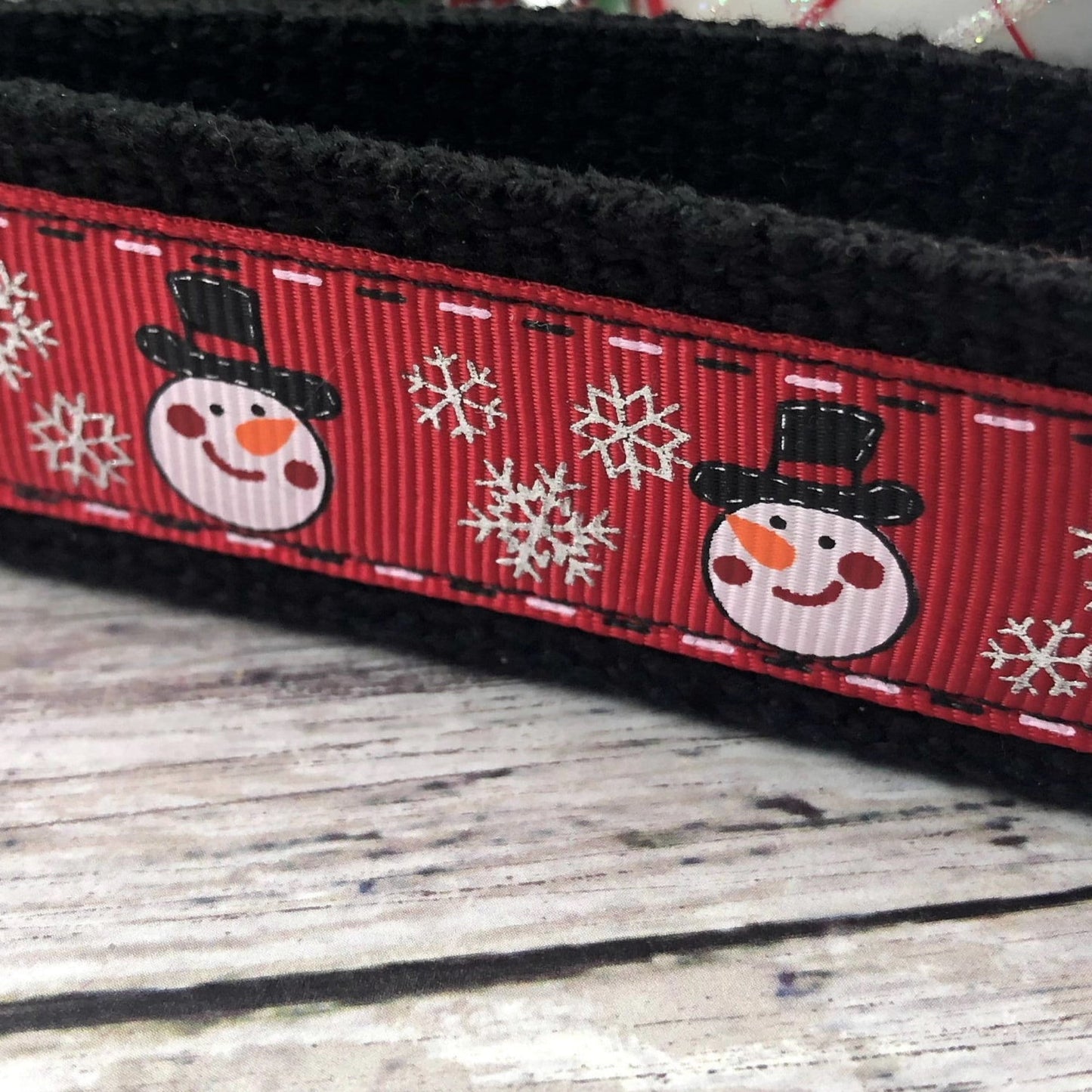 Handmade Christmas Keychain Wristlet, Snowman, Snowflake, Popular Right Now, Ribbon Keychain, Teacher Gifts