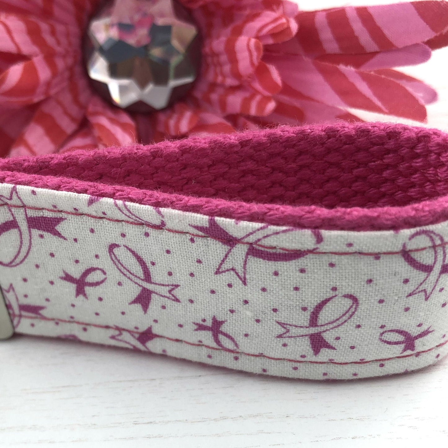 Mini Keyfob FOB Keychain for Women Ideal as a Purse Keychain or Backpack Keychain, Cancer Awareness