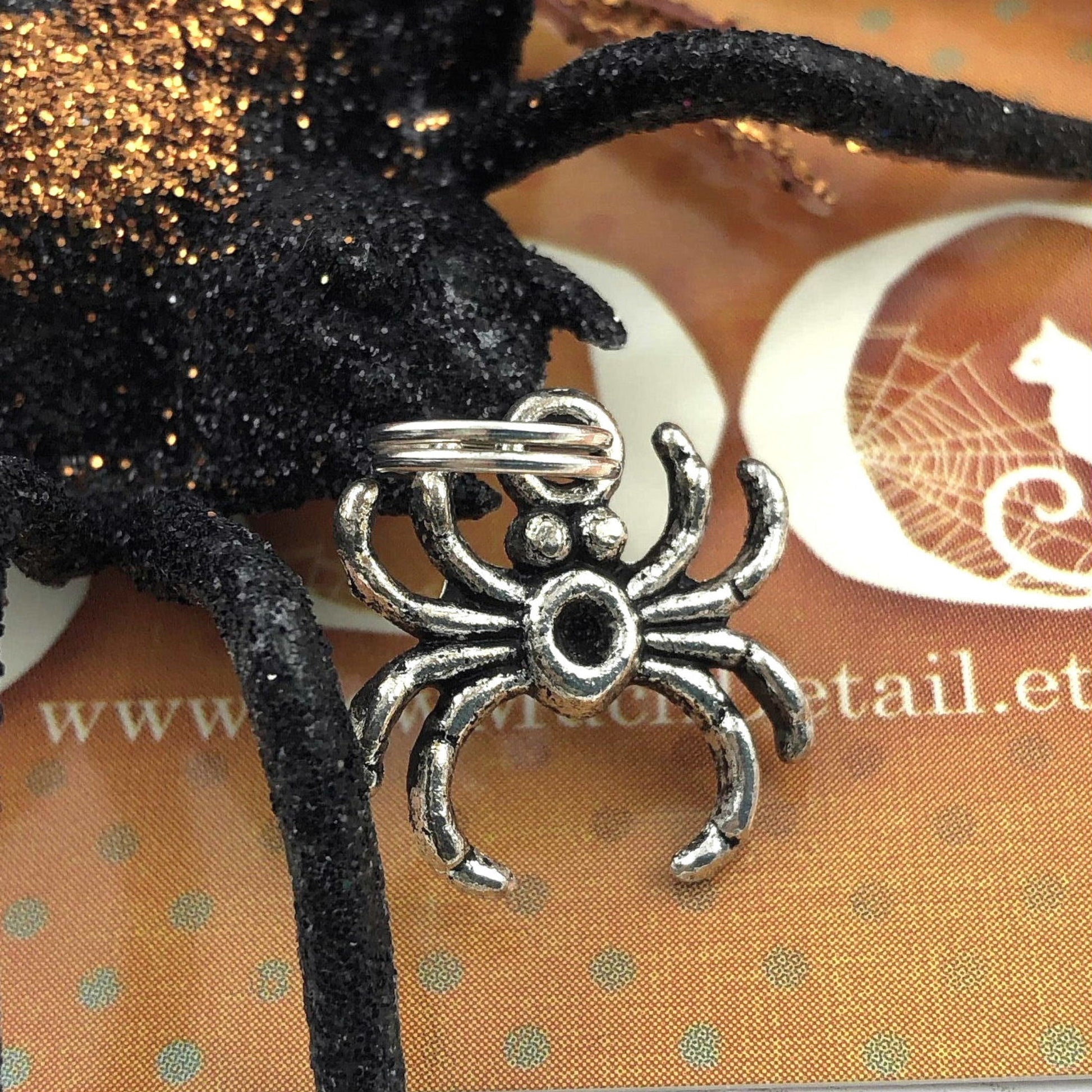 Handmade Halloween Keychain Wristlet, Keychains for Women, Best Friend Gift, Wristlet Keychain, Popular Right Now, Spider