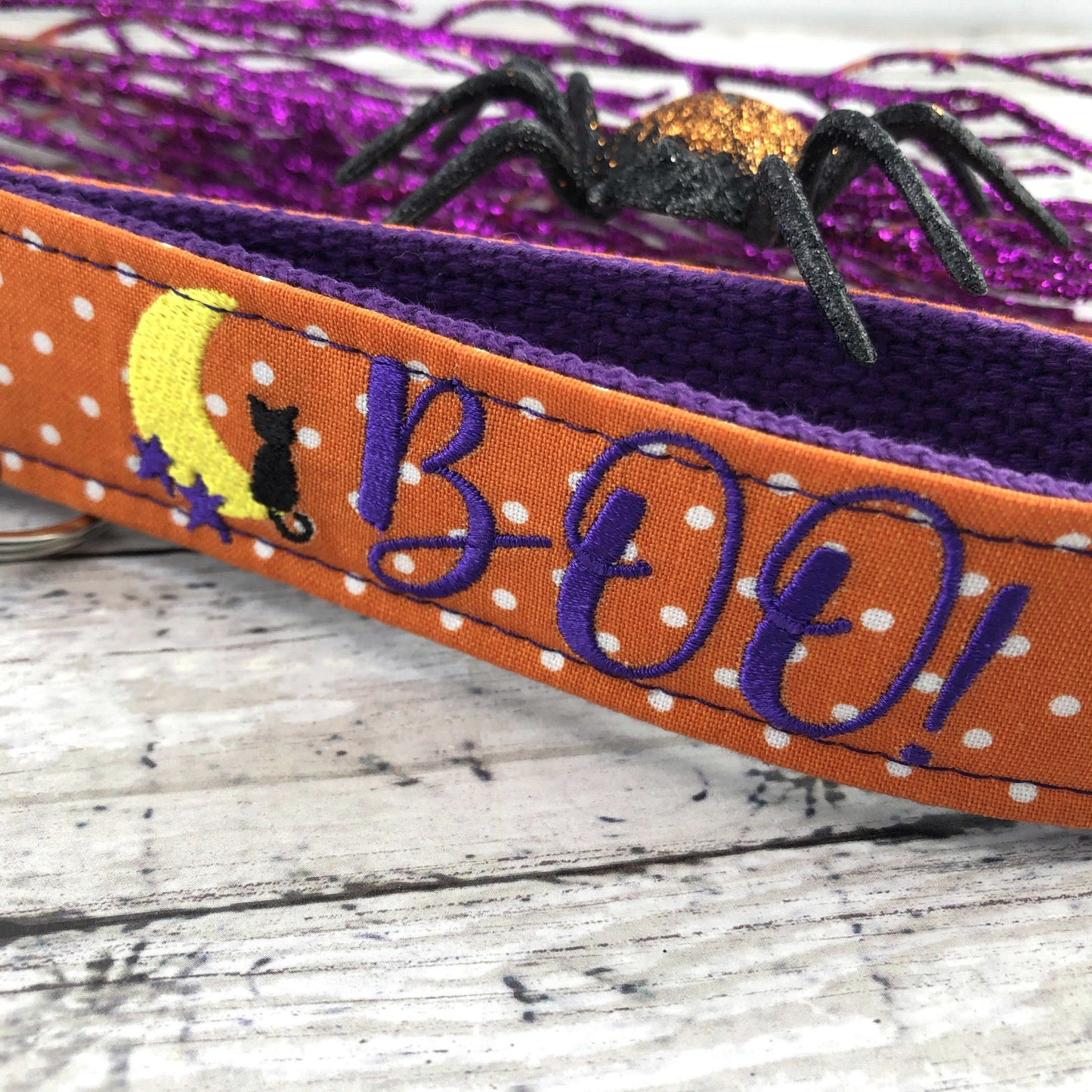 Handmade Halloween Keychain, Black Cat, Embroidered, Halloween Gift, Popular Right Now, Best friend Gifts, Black Cats, Boo