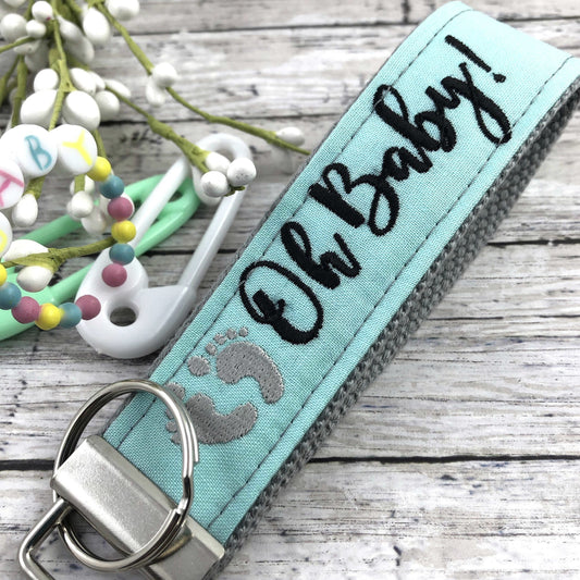 Expecting Mom Gift, Handmade Keychain Wristlet, New Mom Gift, Baby Shower Gift, Pregnancy Gift, Oh Baby, Popular Right Now