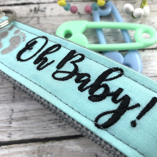 Expecting Mom Gift, Handmade Keychain Wristlet, New Mom Gift, Baby Shower Gift, Pregnancy Gift, Oh Baby, Popular Right Now