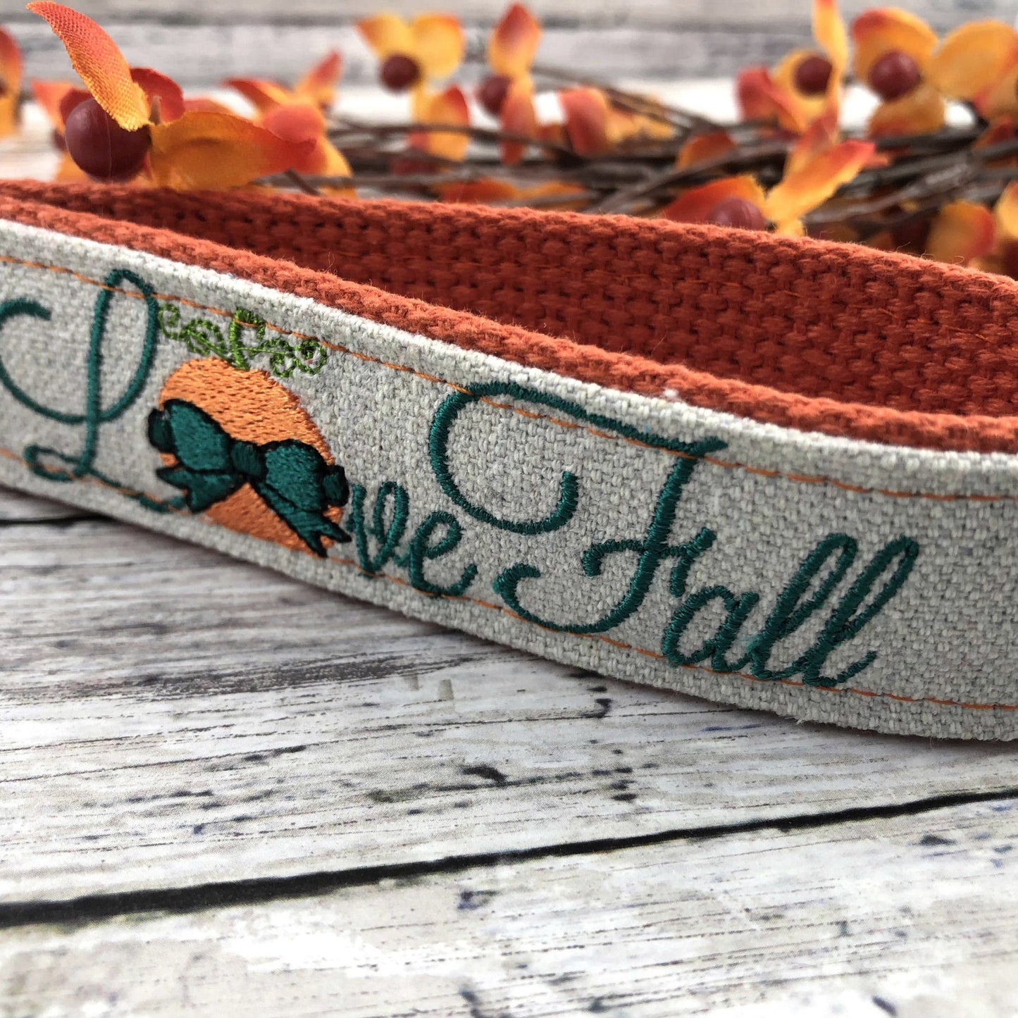 Handmade Autumn Keychain Wristlet, Pumpkin, Fall, Personalized Gift, Popular Right Now, Canvas, Autumn Gifts, Fall Gifts